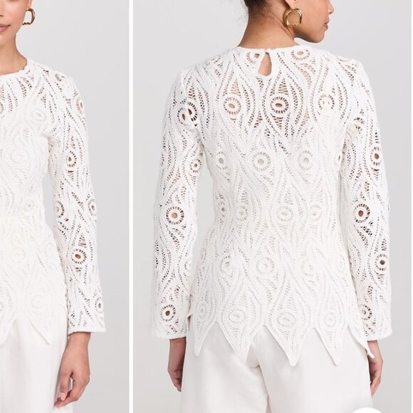 Chloe Kristyn Alexis Long Sleeve Crochet Top - Picture 2 of 4